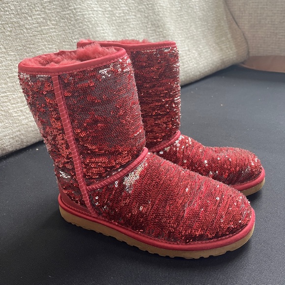 UGG Shoes - Pink/Silver Ugg Boots